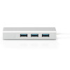HUB/Koncentrator 3-portowy USB Typ C, 3x USB A HighSpeed z Gigabit LAN adapter, aluminium-4420439