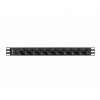 Listwa zasilająca Rack PDU 19 cali 1U 16A 9xSchuko 3m Czarna-4423795