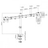 Uchwyt biurkowy na 2 monitory LCD MC-884 17-32 cale 2x8kg (max 16kg) vesa 75x75 oraz 100x100-4424268