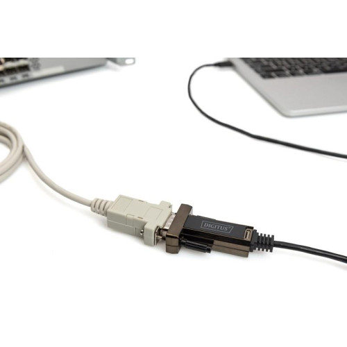 Kabel Adapter USB 2.0 HighSpeed Typ USB C/RS232 M/Ż czarny 1m-4420422
