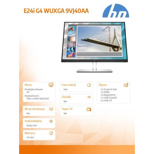 Monitor E24i G4 WUXGA 9VJ40AA-4434200
