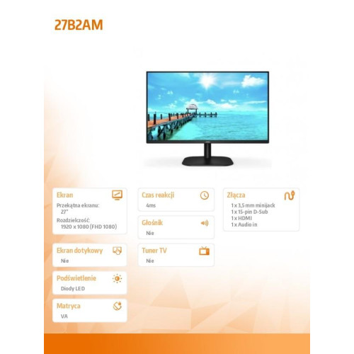 Monitor 27B2AM 27 cali VA HDMI-4435027