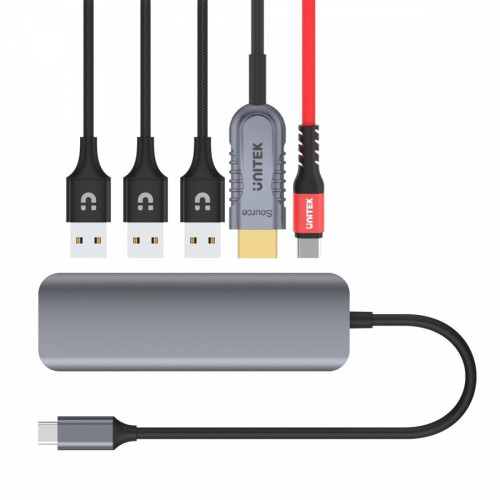 HUB USB-C; 3x USB 3.1 ;PD 100W; HDMI; H1107E-4435076