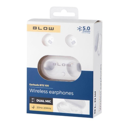 Słuchawki BTE100 Earbuds Bluetooth Białe -4435594