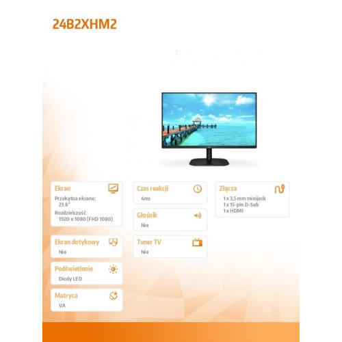 Monitor 23.8 24B2XHM2 VA HDMI -4435704