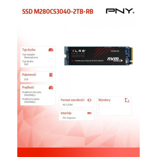 Dysk twardy SSD 2TB M.2 2280 CS3040 M280CS3040-2TB-RB-4436989