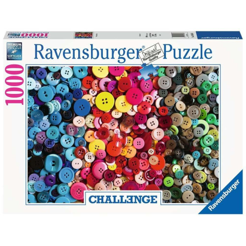 Puzzle 1000 elementów Challange, Kolorowe guziki-4438826