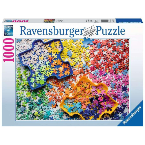 Puzzle 1000 elementów Kolorowe części puzzli-4438995