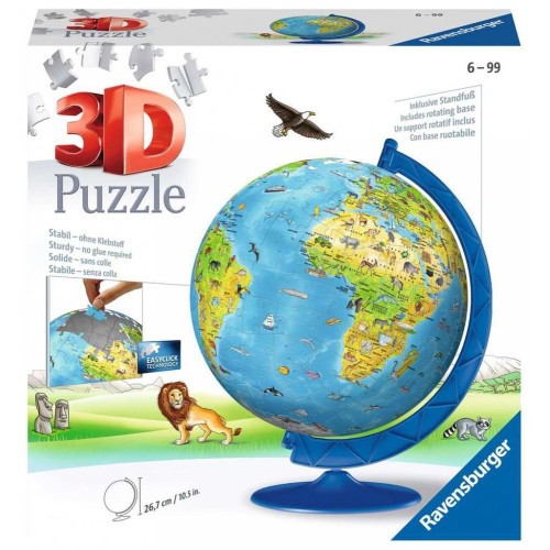 Puzzle 180 elementów 3D Kula Dziecinny globus-4439305