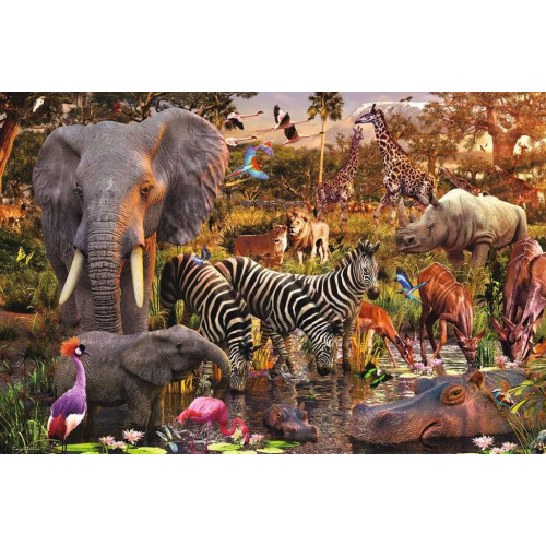 Puzzle 3000 elementów Zwierzęta Afryki-4439366