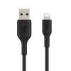 Kabel PVC USB-C to Lightning 1m Black-4440898