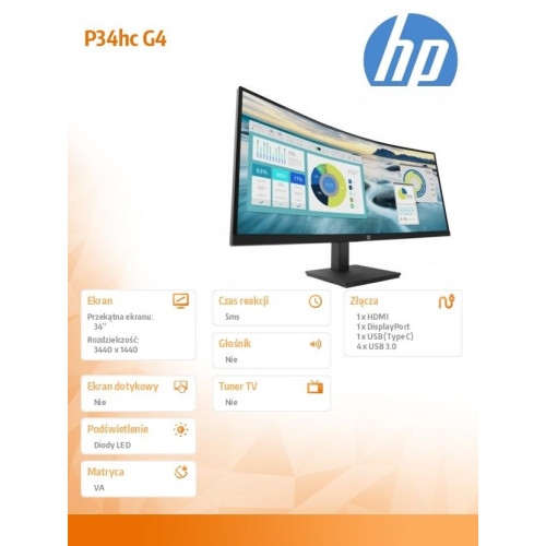 Monitor P34hc G4 WQHD USB-C Curved 21Y56AA-4441350