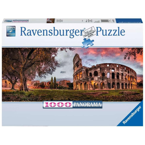 Puzzle 1000 elementów Panorama Koloseum o zmierzchu-4442638