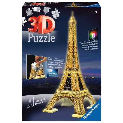 Puzzle 216 elementów 3D Wieża Eiffla Nocą-4442749