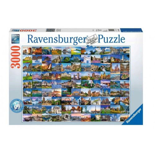 Puzzle 3000 elementów 99 pięknych miejsc w Europie-4442803