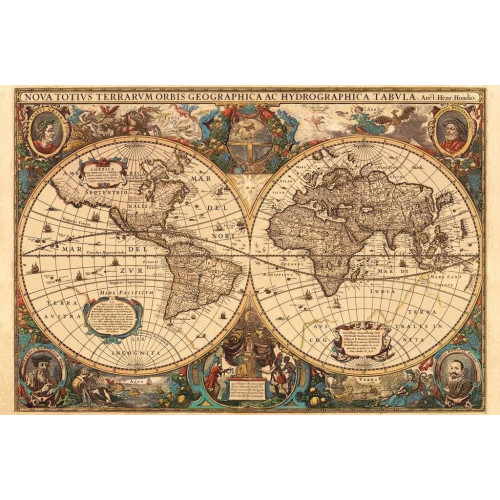 Puzzle 5000 elementów Dawna mapa świata-4443268