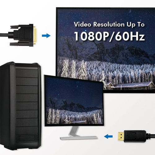 Kabel DisplayPort 1.2 do DVI 5m Czarny-4445441
