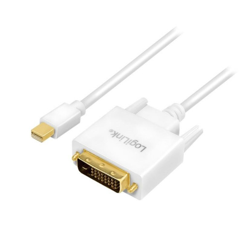 Kabel mini Display port do DVI 3m Biały-4445445