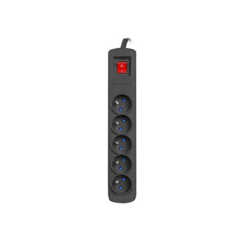 Listwa przeciwprzepięciowa Bercy 400 3m (5 gniazd) Czarna-7820494