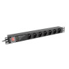 Listwa zasilająca rack PDU 19 cali 1U 16A 7X 230V PL SPD-3MP 2m czarna-7820992