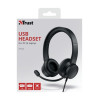 Słuchawki nauszne przewodowe RYDO USB czarne-4453256