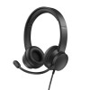 Słuchawki nauszne przewodowe RYDO USB czarne-4453262