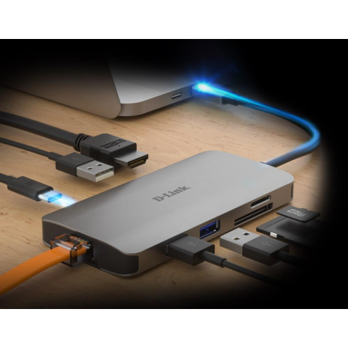 D-Link DUB-M810 HUB USB-C USB 3.0 HDMI SD/mSD-4453169
