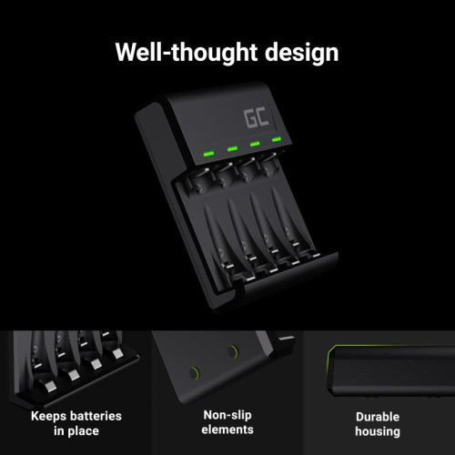 Ładowarka VitalCharger + 4x akumulatory AA 2000mAh-4457070