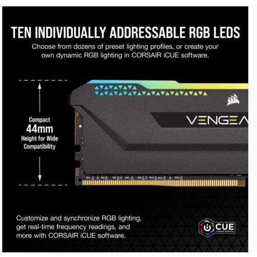 Pamięć DDR4 Vengeance RGB PRO SL 16GB/3200 (2*8GB) czarna C16 -4458830