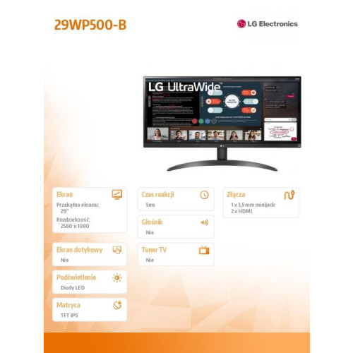 Monitor 29WP500-B 29 cali UltraWide FHD HDR Freesync-4459651