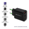 Ładowarka sieciowa | 18W | 5-12V | 1.5-3A | USB typ C PD | USB QC 3.0 | Czarna -4467352