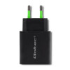 Ładowarka sieciowa | 18W | 5-12V | 1.5-3A | USB typ C PD | USB QC 3.0 | Czarna-4467354