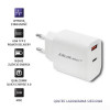 Ładowarka sieciowa | 18W | 5-12V | 1.5-3A | USB typ C PD | USB QC 3.0 | Biała-4467359