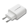 Ładowarka sieciowa | 18W | 5-12V | 1.5-3A | USB typ C PD | USB QC 3.0 | Biała-4467363