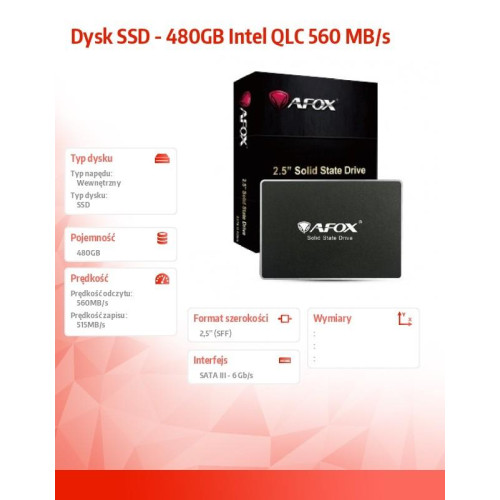 Dysk SSD - 480GB Intel QLC 560 MB/s-4460856