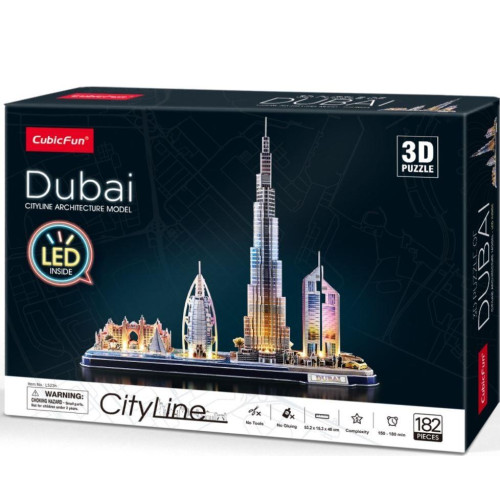 Puzzle 3D LED Dubaj-4463071