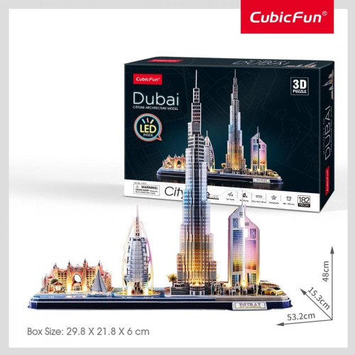 Puzzle 3D LED Dubaj-4463072