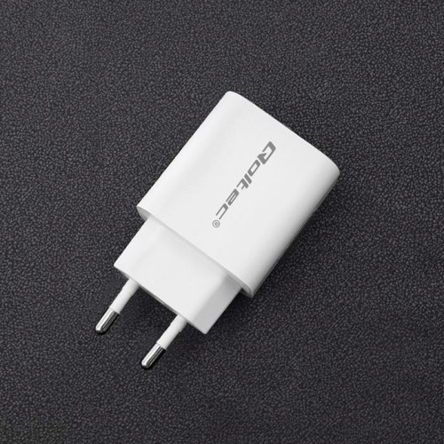 Ładowarka sieciowa | 18W | 5-12V | 1.5-3A | USB typ C PD | USB QC 3.0 | Biała-4467362