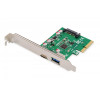 Karta rozszerzeń (Kontroler) USB 3.1 PCI Express USB A/ Typ C 3.1 Gen.2 10Gbps Chipset: ASM1142-4470896