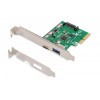 Karta rozszerzeń (Kontroler) USB 3.1 PCI Express USB A/ Typ C 3.1 Gen.2 10Gbps Chipset: ASM1142-4470898