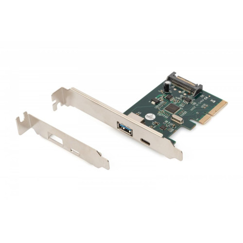 Karta rozszerzeń (Kontroler) USB 3.1 PCI Express USB A/ Typ C 3.1 Gen.2 10Gbps Chipset: ASM1142-4470899
