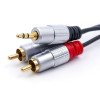 Kabel 2xRCA / Mini Jack 3.5mm | 1m | czarny -4485061