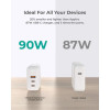 PA-B6S White Omnia Mix GaN ładowarka sieciowa 3xUSB (2xUSB C+1xUSB A) 90W-4485924