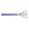 Kabel teleinformatyczny instalacyjny kat.6, U/UTP, Dca, drut, AWG 23/1, LSOH, 305m, fioletowy, karton-4489487