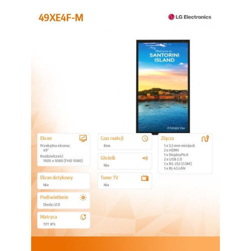 Monitor wielkoformatowy 49 cali 49XE4F-M 4000cd/m2 24/7-4480735