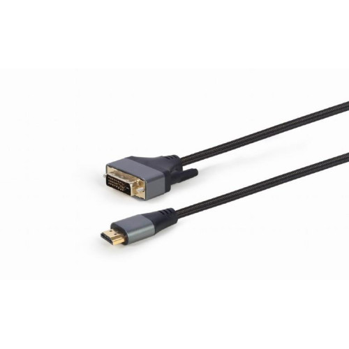 Kabel HDMI do DVI w oplocie 1.8m pozłacane końcówki -4481928