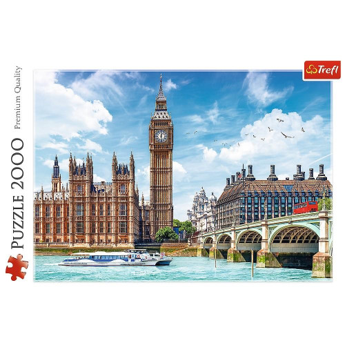 Puzzle 2000 elementów - Big Ben Londyn Anglia-4483217