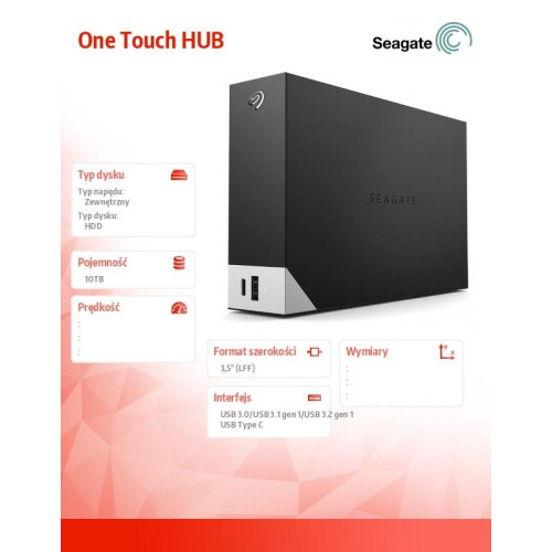 Dysk One Touch Desktop HUB 10TB 3,5 STLC10000400-4484099