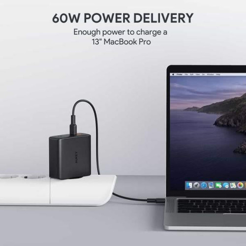 PA-D5 GaN ładowarka sieciowa 2xUSB C Power Delivery 3.0 63W 6A Dynamic Detect-4484240