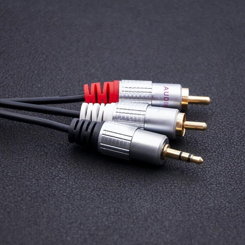 Kabel 2xRCA / Mini Jack 3.5mm | 1m | czarny -4485059